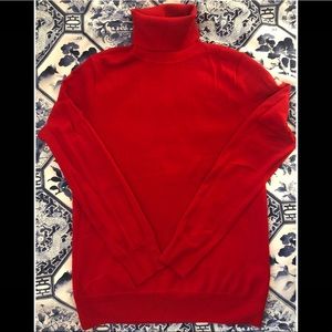J.Crew Red Merino Wool Tippi Turtleneck EEUC S